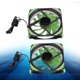 thumbnail image 4 of 2 ventiladores de refrigeración de apertura de caja de ordenador de 12 V con rodamiento de aceite y 8 pies de amortiguación, color verde, 4 of 8