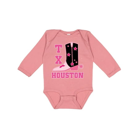 

Inktastic Houston Texas cowgirl Gift Baby Girl Long Sleeve Bodysuit