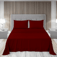 thumbnail image 2 of EASYCOT 4 Piece 800 Thread Count Ultra Soft Egyptian Cotton Bed Sheet Set 15" Inches Deep Pocket ,Wrinkle Resistant & Fade Resistant, Luxury Sheet Set - Burgundy, Queen, 2 of 7