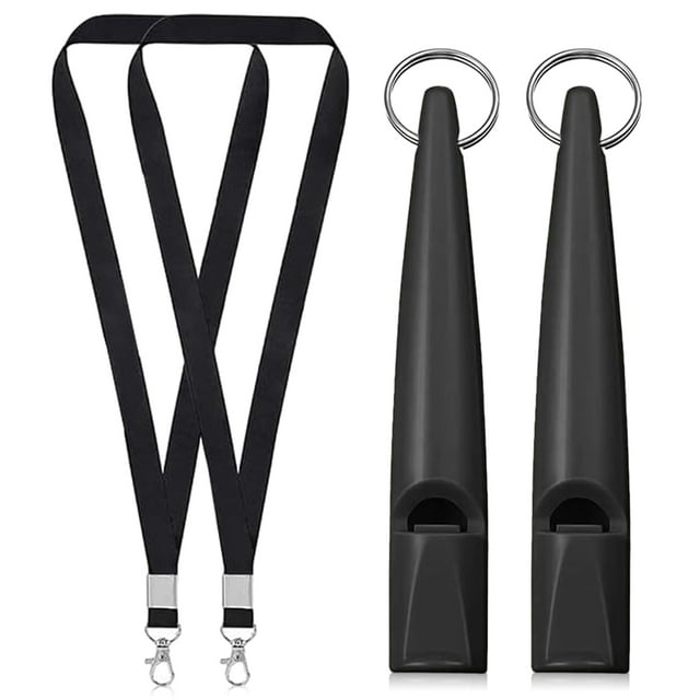 Silbato para perros con cordón, 2 unidades, silbato profesional para perros, silbato de entrenamiento ajustable, silbato ultrasónico silencioso para dejar de ladrar y recordar