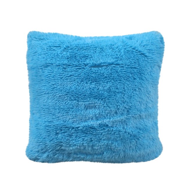 Short Plush Cover Sofa Cushion Solid Color Home Cover Bedside Backrest