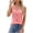 Pink, variant on UYISJ Women's Button Down Tank Tops Scoop Neck Sleeveless T Shirts Casual Loose Fit Solid Color Blouses