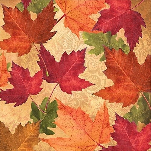 Creative Converting 3-ply Autumn's Elegance Beverage Napkins, orange/red/green Set Of 32
