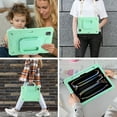 thumbnail image 5 of 3 Layers Case for iPad Pro 11 2024 with Kickstand / Nylon Shoulder Strap / Pencil Holder, Military Grade Protection Rugged Case Cover for iPad Pro 11 2024, Mintgreen, 5 of 5