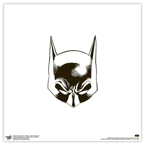Gallery Pops DC Comics Batman - Dark Knight Cowl Wall Art, Unframed Version, 12" x 12"
