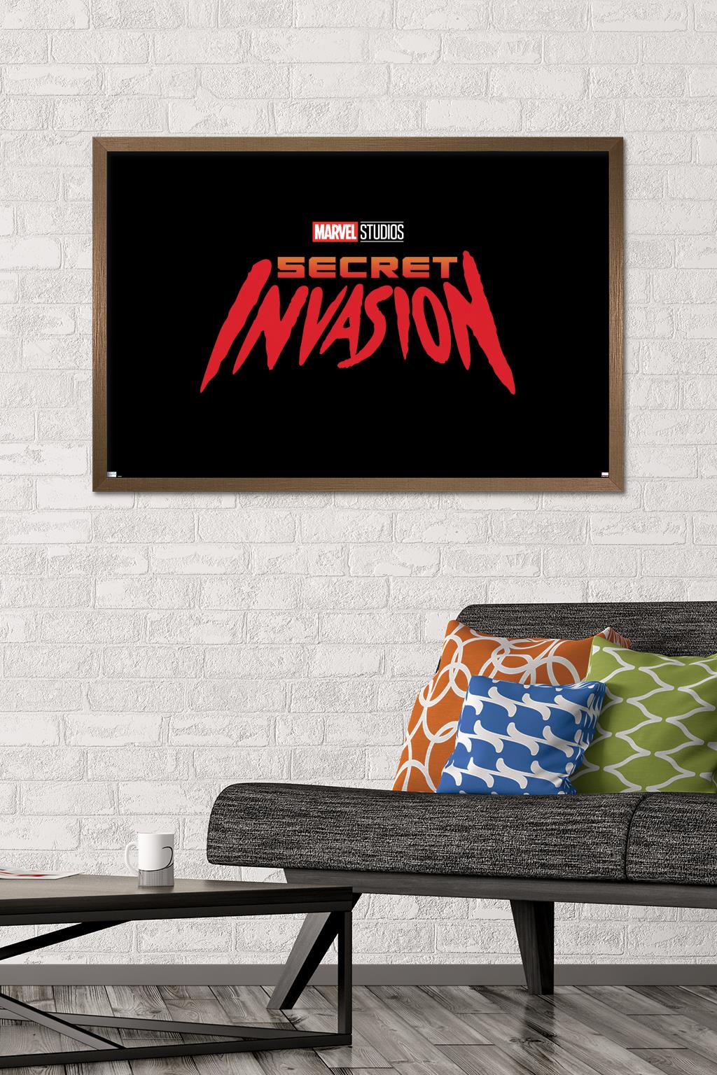 Marvel Secret Invasion - Logo Wall Poster, 22.375" x 34", Framed