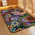 thumbnail image 5 of 1pc Dark Multicolored Floral Bathroom Rug Bathroom Decor and Accessories- Durable,Anti Slip,And Quick Drying,Suitable For Indoor/outdoor Use - Perfect For Bathrooms,Bedrooms,Kitchens, 5 of 9