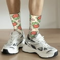 thumbnail image 6 of Gukieu Frog Hold Strawberry Print Contrast Color Mid-calf Socks, Sweat-wicking Athletic Socks, Unisex Clothing Accessories, 6 of 6