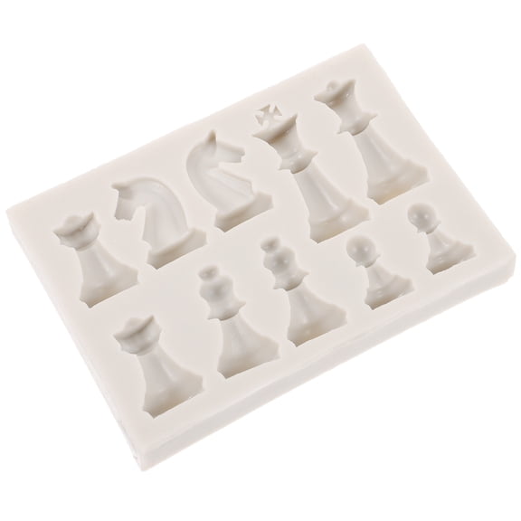 OUNONA  Chess Silicone Mold DIY Interesting Shape Molds International Fondant