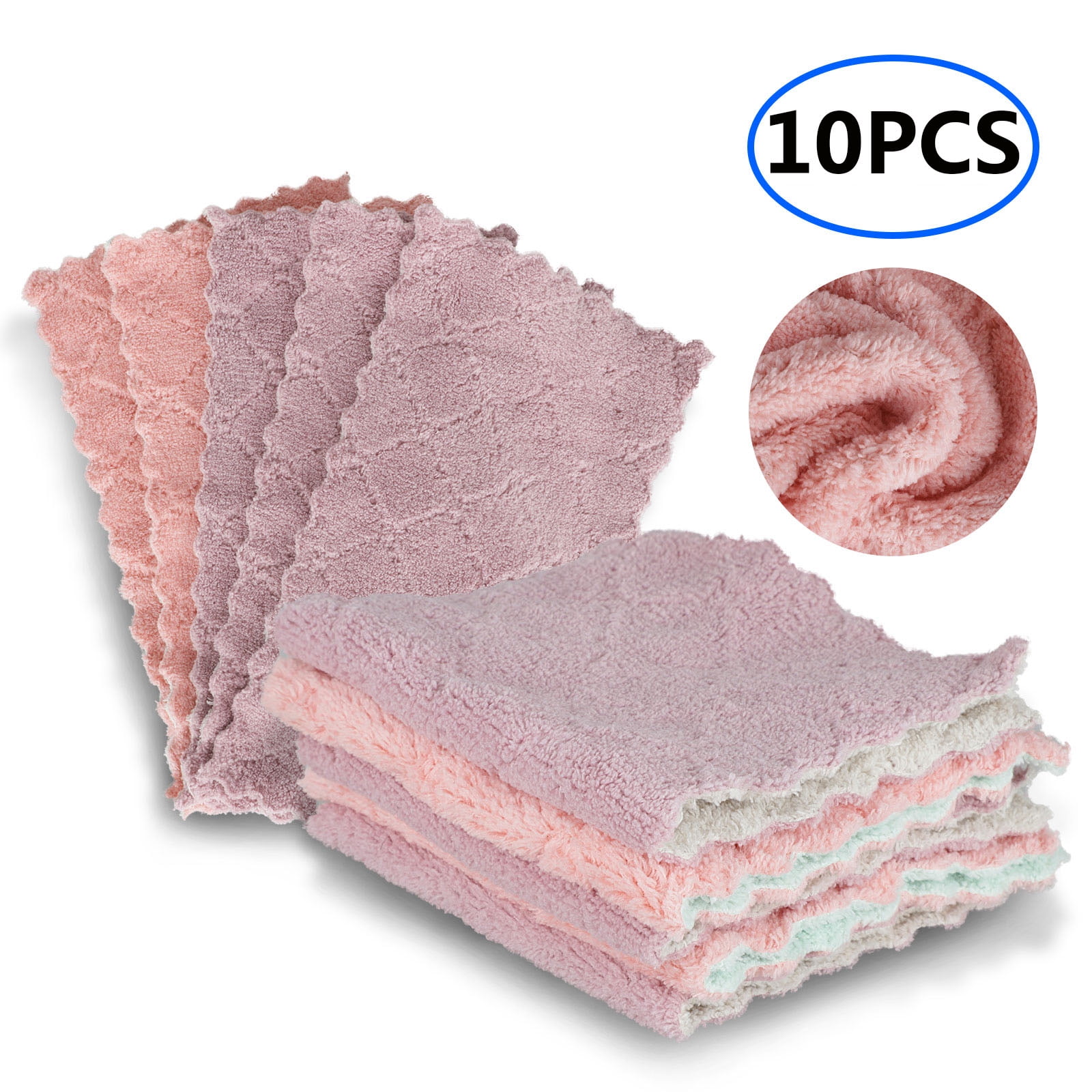 MultiPurpose Cleaning Cloths, 5/10pcs Washcloths Super Absorbent