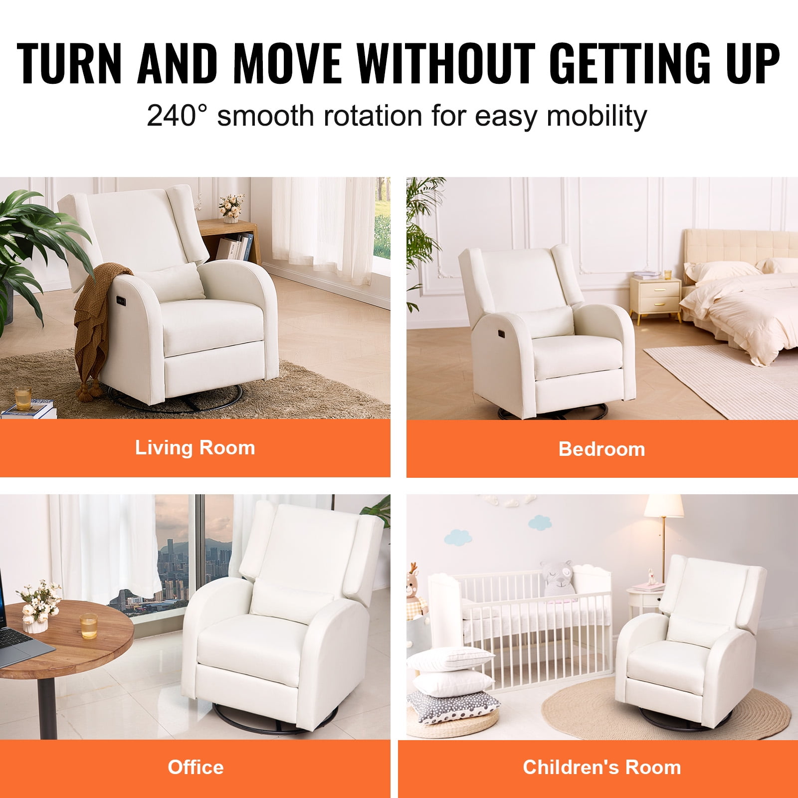Vevor Electronic Power Recliner and Swivel Glider