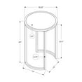 thumbnail image 3 of Accent Table Side Round End Lamp Bedroom Metal White Marble Look, 3 of 11