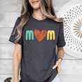 thumbnail image 4 of Mom Heart Graphic Tee Mothers Day Gift Retro Style Family Love Shirt Casual Soft Top, 4 of 6