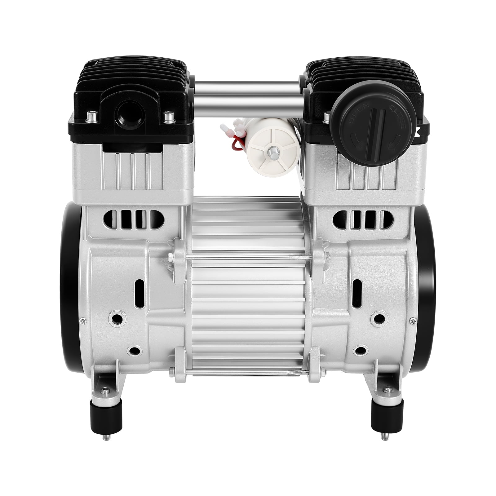 12.59*6.69*11.41inch 1100W Aluminum Alloy Silver Oilless Vacuum Pump Industrial Oil-free Silent Diaphragm Vacuum