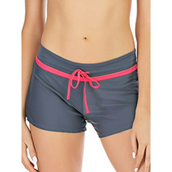 FUTATA Women's Swim Shorts High Waisted Bathing Suit Bottoms Drawstring Swimsuit Tankini Boy Shorts For Beach Board Surf Water Sports