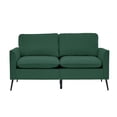 thumbnail image 4 of 55" Small Loveseat Sofa for Small Spaces,Leather Upholstered 2-Seater Sofa Couch Single Casual Sofa Chair for Living Room Office,Green, 4 of 8