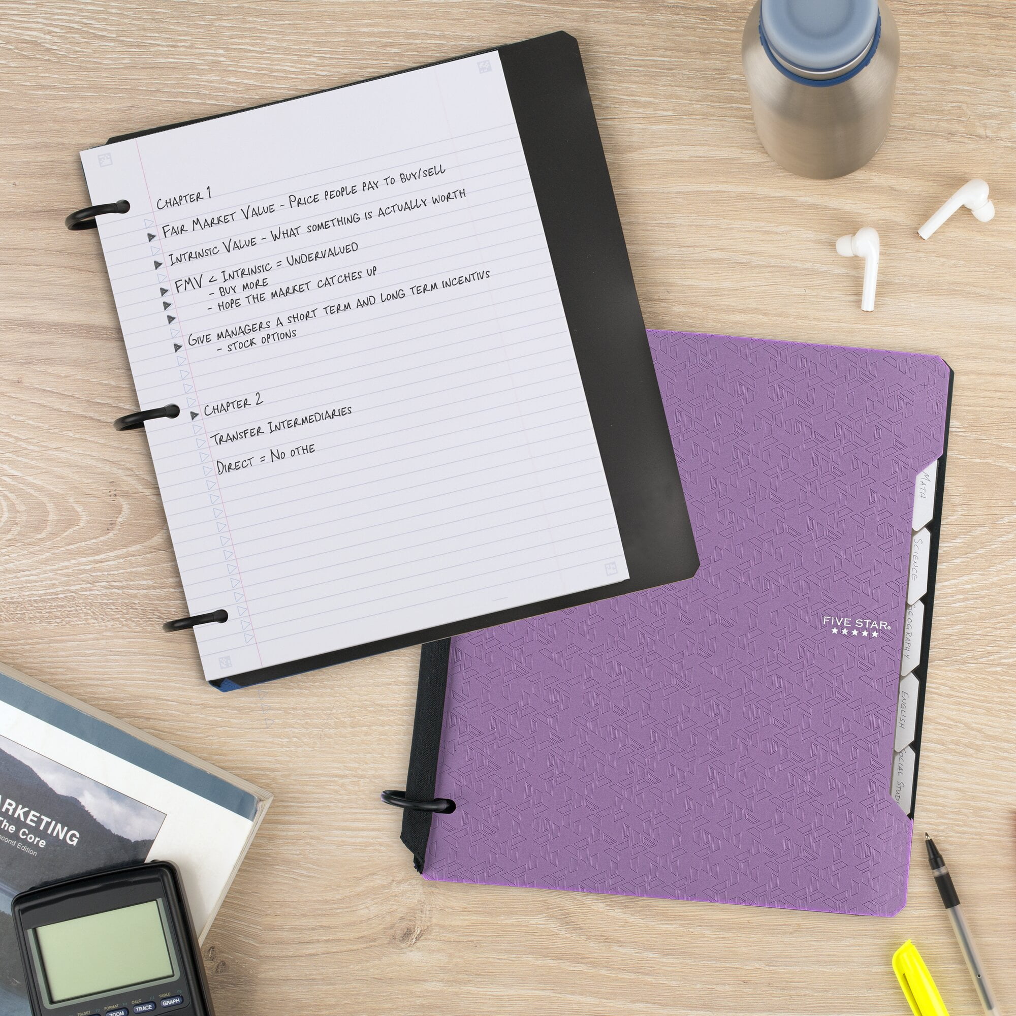 Five Star Flex Refillable Notebook + Study App, 1", 60 Sheets, College Ruled