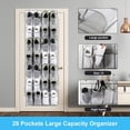 thumbnail image 4 of IZEYNO Over the Door Shoe Organizer, 28 Mesh Pockets Hanging Shoe Organizer for Closet, Gray, 1 Pack, 4 of 6