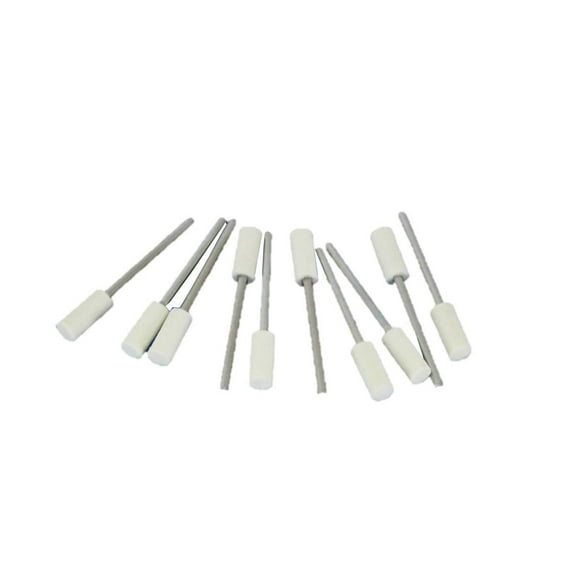 Temo 10 Pc Felt Burrs Wool Bob Polishing Grinding #1 Cylinder 1/4 Inch 6 Mm With 1/8 Inch (3 Mm) Shank For Dremel And Compatible Rotary Tool