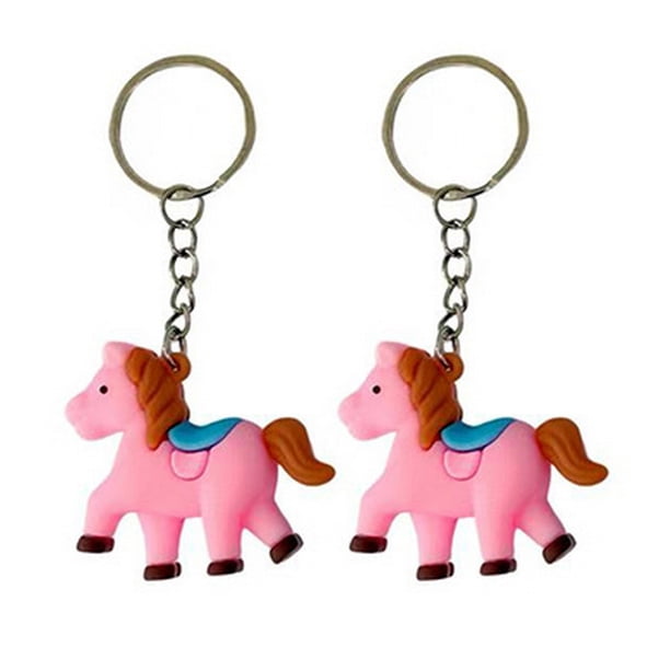 Llavero con diseño de caballo del zodiaco, tamaño compacto y mini, hecho a mano, para bolsos, mochilas, carteras, coches y accesorios.