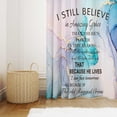 thumbnail image 3 of Inspirational Quotes Shower Curtain, Blue Butterfly White Cotton Flower Inspirational Quotes on Marble Shower Curtain Abstract Bible Verse Scripture Quotes Shower Curtain Set with Hooks(70"X70"), 3 of 5