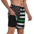 thumbnail image 2 of Fotbe American Flag Traje de Baño para Hombre – Shorts de Natación de Secado Rápido con Forro y Bolsillos-Medium, 2 of 6
