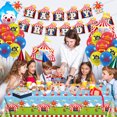thumbnail image 3 of Carnival Birthday Party Decorations, Includes Circus Happy Birthday Banner, Circus Balloons, Tablecloth, Cupcake Toppers, Circus Carnival Party Supplies for Kids Boys Girls Carnival Theme Party, 3 of 7