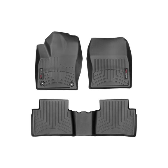 WeatherTech Custom Fit FloorLiners compatible with Toyota Prius Prime, Prius - 1st & 2nd Row, Black