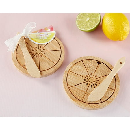 Citrus Cheeseboard & Spreader (12 Sets) | Hostess Gift, Guest Gift, Party Souvenir, Party Favor or Decorations for Weddings, Bridal Showers, Baby Showers & (Best Bridal Party Gifts)