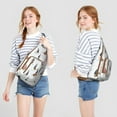 thumbnail image 4 of Vintage French Toile Sling Backpack – Rustic Farmhouse Print Crossbody Bag, Compact for Essentials, 4 of 4