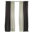 thumbnail image 5 of 3S Brother's Solid Combined Mix and Match 4 Panels Curtains with 2 Color Combination Velvet Look Hanging Back Tap & Rod Pocket Bedroom Office Windows Luxury Home Decoration 28"x84" Cream-Grey, 5 of 7