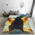 thumbnail image 5 of Vsdgher Golden Cloud Winged Dog Ultra-Soft Micro flannel Blanket Throw Blankets for Couch Sofa, Bed (4 sizes)-60"x50", 5 of 7