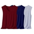 thumbnail image 3 of Men’s V Neck Sleeveless Tank Top Casual Three Pack Undershirt, 3 of 9