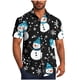 thumbnail image 2 of Blusa y camisa de manga corta con cuello vuelto para hombre, blusa informal de moda con cuello vuelto, blusa estampada de manga corta con botones, blusa de poliéster para hombre, 2 of 6