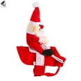 thumbnail image 5 of PULLIMORE Santa Christmas Pet Costume Funny Santa Clause Riding Dog Apparel Xmas Dressing Up Clothes for Small Medium Dog (Size M), 5 of 9