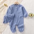 thumbnail image 2 of Mnyotv Infants Baby Clothes Long Sleeve Cotton Jumpsuits and Hats Newborn Spring Fall Outfits Size 0-3 Months, 2 of 5