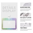 thumbnail image 4 of Zufioo Beautiful Glitter Print Work Badge Protective Case, Waterproof Lanyard, Badge Transparent Clip, Suitable for Induction Card Badge Swipe Credit Card, 4 of 7