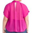 thumbnail image 2 of Rachel Roy Womens Keyhole Pullover Blouse, Pink, Plus Size, 1X, 2 of 3