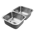 thumbnail image 2 of Houzer Belleo 32 inch Stainless Steel Drop-in Topmount 50/50 Double Bowl Kitchen Sink with Strainers & Grids - BSD-3209, 2 of 6