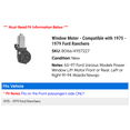 thumbnail image 2 of Window Motor - Compatible with 1975 - 1979 Ford Ranchero 1976 1977 1978, 2 of 2