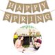 thumbnail image 3 of KAKOWELY Banderines de arpillera con la frase "FELIZ PRIMAVERA", guirnaldas para fiestas, decoración del hogar, bodas, banquetes y baby shower., 3 of 5