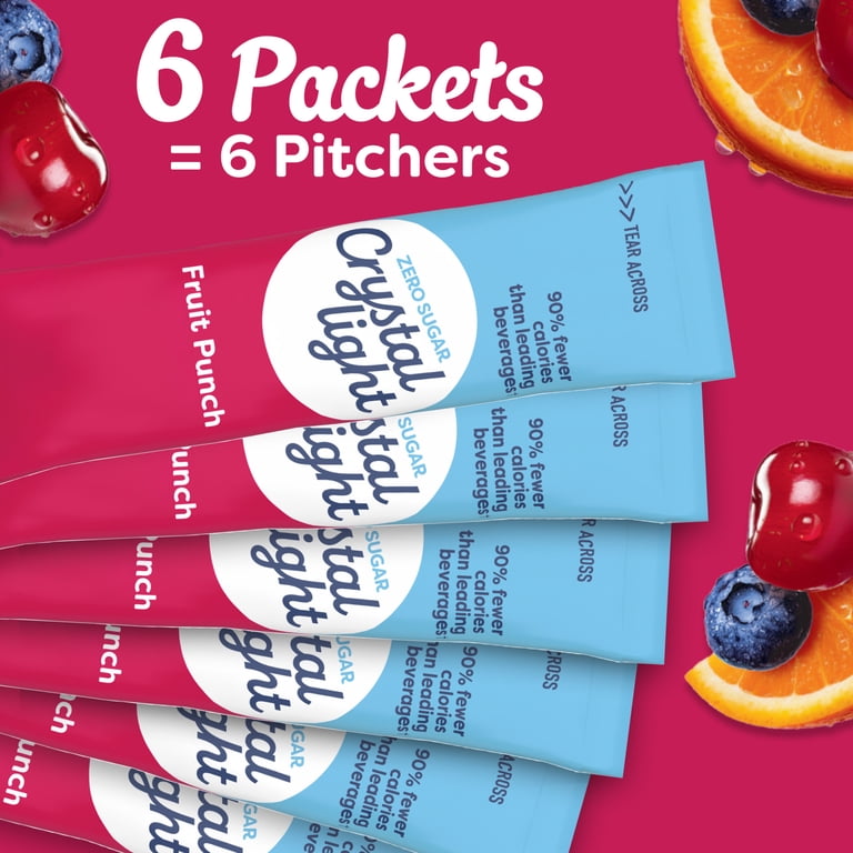 12 pack) Crystal Light Drink Mix, 6 Pitcher Packets, for Flavorful