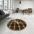 thumbnail image 3 of Ahgly Company Indoor Square Patterned Midnight Gray Area Rugs, 3' Square, 3 of 6