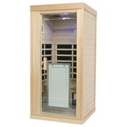 KUNSANA 1 Person Sauna Room Far Infrared Canadian Hemlock Wood Sauna Cabinet Home Spa