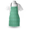 thumbnail image 3 of Mint Apron Vertical Nested Squares Diamond Line Pattern Geometrical Classy Print, Unisex Kitchen Bib Apron with Adjustable Neck for Cooking Baking Gardening, White Almond Green Mint, by Ambesonne, 3 of 3