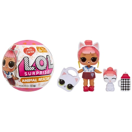 LOL Surprise MGA Cares Animal Rescue Doll with 7 Surprises, MGAE Cares Doll, Accessories, Limited Edition Doll, Collectible Doll, Paper Packaging