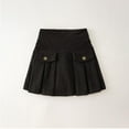 thumbnail image 7 of HOMADLES Girls School Pleated Skirt Girls Mini Skorts High Waist A Line Uniform Skorts Skirt School Uniform Skirt A Black 13-14 T, 7 of 7