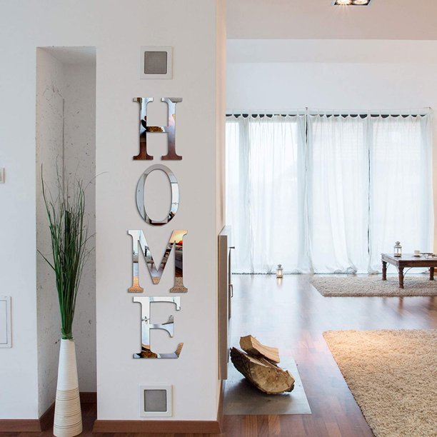 Letrero 3D para el hogar, espejo acrílico, pegatinas de decoración de pared, calcomanías de pared de granja familiar para el hogar, sala de estar, dormitorio, decoración Ormromra WMPH-1241-1