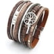 thumbnail image 1 of Pulseras de cuero con diseño de árbol de la vida para mujeres y niñas, pulseras de múltiples capas, pulseras con hebilla magnética, regalos de cumpleaños, día de la madre, 1 of 4