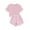Pink, variant on Girls T-Shirts and Shorts Set Soft Pajamas Short Sleeve Set Summer Sport Clothes Homewear Gift